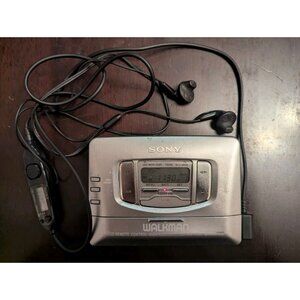 Sony Walkman WM-FX563 AM/FM Cassette Player W/original Remote/headphone (Tested)